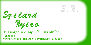 szilard nyiro business card